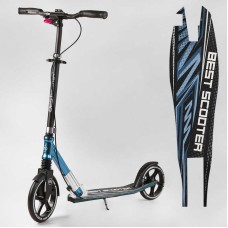 Самокат алюмінієвий "Best Scooter" 23013 (2) колеса PU, ФАРА, затискач керма, d передніх коліс - 230мм, d задніх коліс 200мм, 1 амортизатор передній