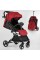 Візок прогулянковий дитячий "JOY" Comfort L-52304 колір ЧЕРВОНИЙ, рама сталь з алюмінієм, футкавер, підсклянник, телескопічна ручка