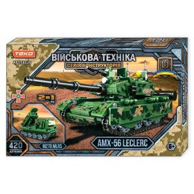 Конструктор “Військова техніка” 18529 (24) Teko, 420 деталей, 2 в 1, танк + РСЗВ