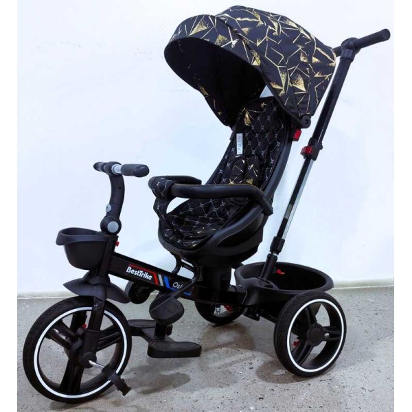 Велосипед 6390 – 16-098 BestTrike "Oscar" (1) ПОВОРОТНЕ СИДІННЯ, КЕРМО СКЛАДАЄТЬСЯ, КОЛЕСА З ПРОГУМОВАНИМ PU, КОШИК, ТЕЛЕСКОПІЧНА РУЧКА