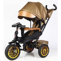 Велосипед 3-х кол. 8066/910-25 BestTrike "Perfetto" поворотне сидіння, колеса гумові безкамерні, кошик, фара музична, USB, Bluetooth, в коробці