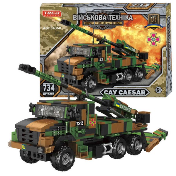 Конструктор 34360 (18) Teko, 734 деталі, САУ “CAESAR”