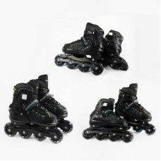 Ролики 5962-15 L розмір 39-42 (6) колеса PU, d – 7.6 см, устілка 24-27 см, алюмінієва рама, підсвічування коліс, підшипник ABEC-7, У СУМЦІ