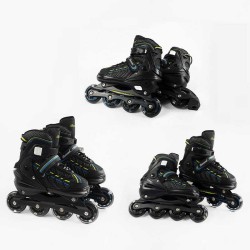 Ролики 5962-15 L розмір 39-42 (6) колеса PU, d – 7.6 см, устілка 24-27 см, алюмінієва рама, підсвічування коліс, підшипник ABEC-7, У СУМЦІ