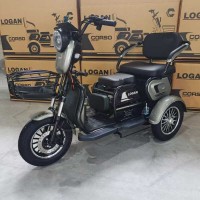 Електричний трицикл Corso «Logan» LN-801200 (1) + 1 ЯЩИК АКУМ, двигун 1200W, акумулятор 72V/23Ah, колеса 300-10, в коробці