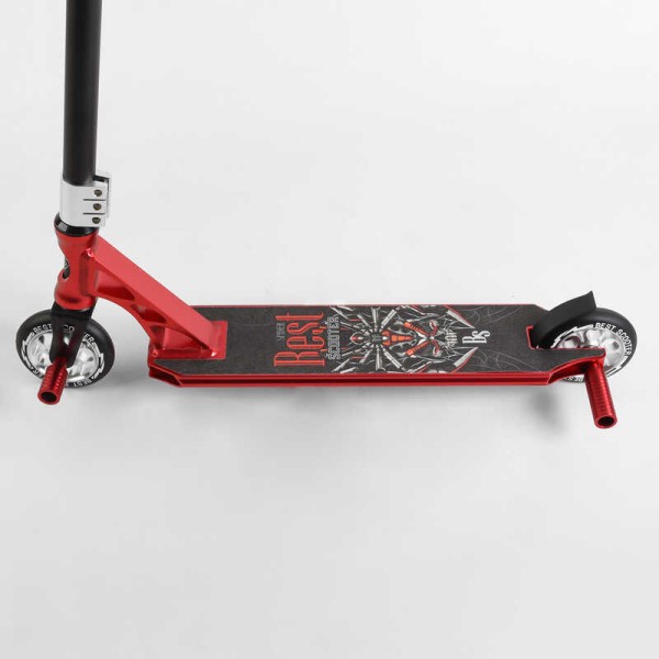 Самокат трюковий 28536 Best Scooter (4) HIC-система, ПЕГИ, алюмінієвий диск та дека, АНОДОВАНЕ ФАРБУВАННЯ, колеса PU, d = 110мм, ширина керма - 60 см