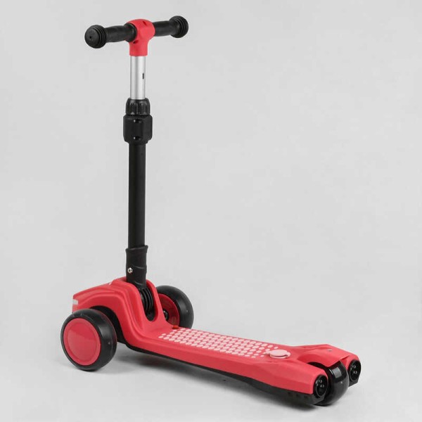 Самокат трехколесный LT-11746 Best Scooter с парогенератором (6) складной руль, ЗВУК МАШИНЫ, ДЫМ, СВЕТ, пластмассовый, колеса PU 120х35мм, в коробке