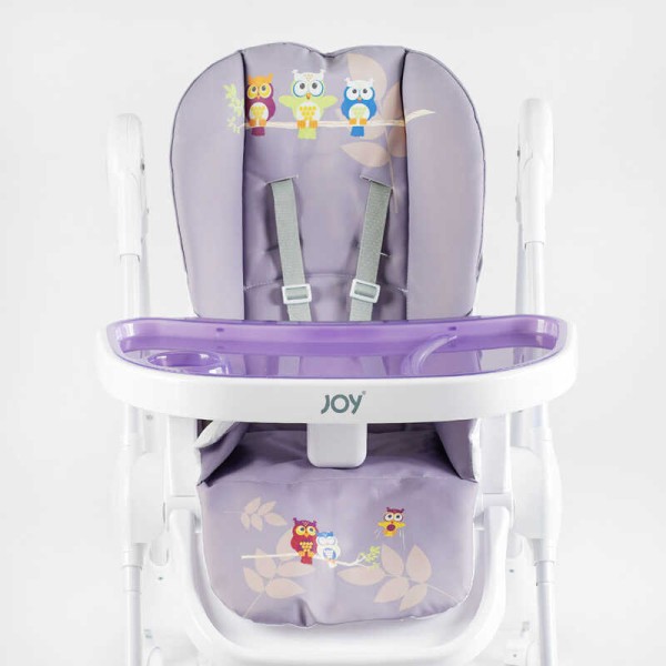 Стільчик для годування Joy K-60290 (1) мягкий чохол ПВХ, 4 колеса, з’ємний столик, корзинка