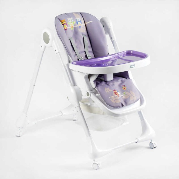 Стільчик для годування Joy K-60290 (1) мягкий чохол ПВХ, 4 колеса, з’ємний столик, корзинка