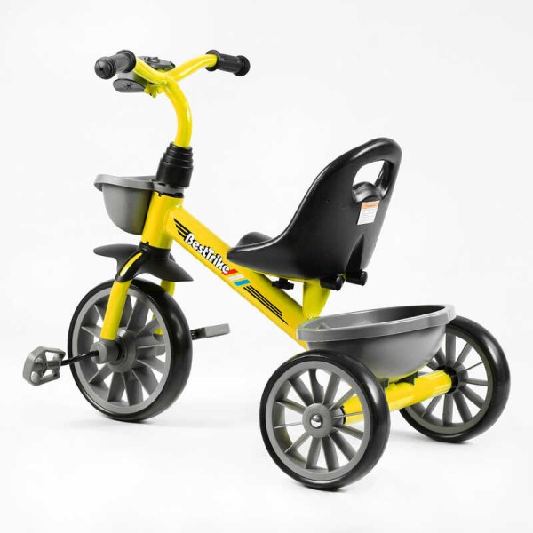 Велосипед 3-х колісний BS-16390 "Best Trike" (1) колеса EVA переднє 12’’, заднє 10’’, сталева рама, фара з музикою та світлом, 2 кошики