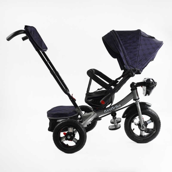 Велосипед 6088 F – 702-15 Best Trike ПОВОРОТНЕ СИДІННЯ, СКЛАДНЕ КЕРМО, ФАРА МУЗИЧНА З USB,Bluetooth НАДУВНІ КОЛЕСА, ПУЛЬТ ВКЛЮЧЕННЯ СВІТЛА І ЗВУКУ