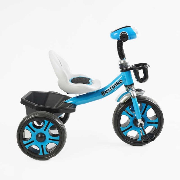 Велосипед 3-х колісний BS-24513 "Best Trike" колеса EVA переднє 12", заднє 10", сталева рама, фара з музикою та світлом, кошик, в коробці