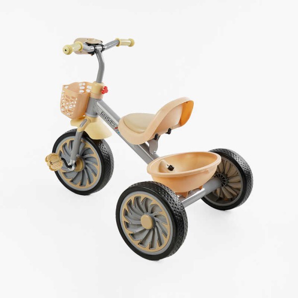 Велосипед 3-х колісний BS-35761 "Best Trike" (1) колеса EVA переднє 12’’, заднє 10’’, сталева рама, УКР. ОЗВУЧУВАННЯ, світло, 2 кошики