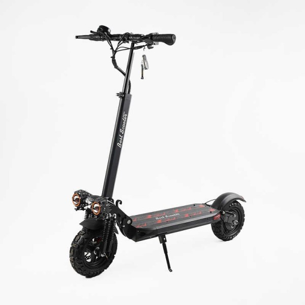 Електричний самокат BS-80632 Best Scooter з сидінням (1) двигун 1200W, акумулятор літієвий 48V18Ah, колеса надувні 11’’, в коробці