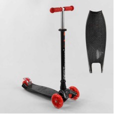 Самокат A 25772 /779-1524 "Best Scooter" 4 колеса PU, СВІТЛО, трубка керма алюмінієва, d передніх коліс = 12 см, d задніх коліс = 8 см, в коробці