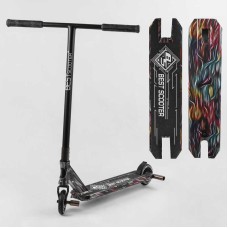 Самокат трюковий Best Scooter BS-99717 (4) HIC-система, ПЕГИ, алюмінієвий диск та дека з ПРИНТОМ, колеса PU, d = 110мм, ширина керма - 60 см, в коробці