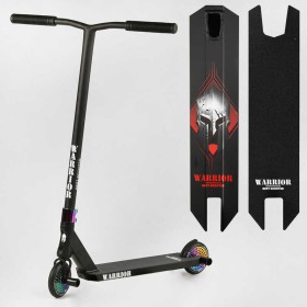 Самокат трюковый Т-60738 Best Scooter (4) "Warrior", HIC-система, ПЕГИ, алюминиевый диск и дека, колёса PU, d=120мм, ширина руля 58 см