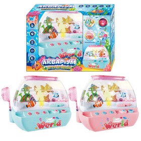 Музичний акваріум 49579 WToys, 2 кольори, Українське озвучення, підсвічування, казки, пісні, Bluetooth, нічник, USB-кабель