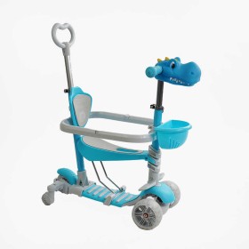 Самокат 5в1 P-92401 (1) Best Scooter, з ДОП. КОЛЕСАМИ, захисний бампер, PU колеса зі світлом