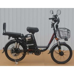 Електровелосипед Corso «Shadow» 22" дюймів SH-9038-7 / 9083-7 (1) ЧОРНО-ЧЕРВОНИЙ, рама сталева, двигун 500W, акумулятор 48V20AH, корзина, у коробці