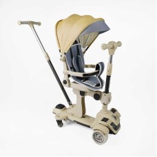 Самокат 5в1 "Skyper" BL-83655 (4) колеса PU125х40 мм зі світлом, з капюшоном, поворотне сидіння, з ДОП. КОЛЕСАМИ, захисний бампер, в коробці