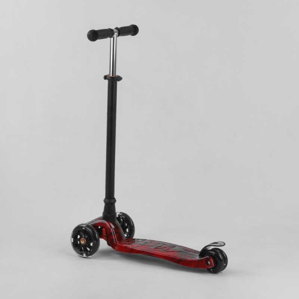 Самокат A 25775/779-1533 "Best Scooter" 4 колеса PU, СВІТЛО, трубка керма алюмінієва, d передніх коліс = 12 см, d задніх коліс = 8 см, в коробці