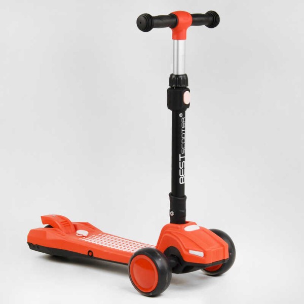 Самокат трехколесный LT-12857 Best Scooter с парогенератором (6) складной руль, ЗВУК МАШИНЫ, ДЫМ, СВЕТ, пластмассовый, колеса PU 120х35мм, в коробке