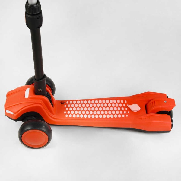 Самокат трехколесный LT-12857 Best Scooter с парогенератором (6) складной руль, ЗВУК МАШИНЫ, ДЫМ, СВЕТ, пластмассовый, колеса PU 120х35мм, в коробке