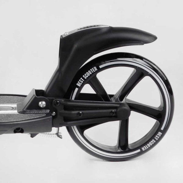 Самокат двухколесный "Best Scooter" L-36375 (2) ФАРА, колеса PU 200мм, 2 амортизатора, зажим руля, ручной тормоз, в коробке
