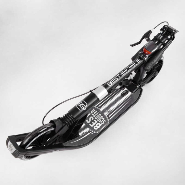 Самокат двухколесный "Best Scooter" L-36375 (2) ФАРА, колеса PU 200мм, 2 амортизатора, зажим руля, ручной тормоз, в коробке