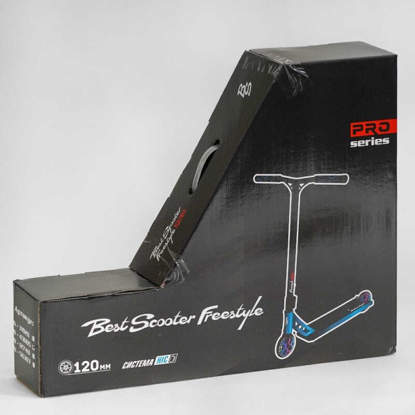 Самокат трюковий N- 31020 "Best Scooter" (2) "Freestyle", HIC-система, ПЕГИ, алюмінієвий диск та дека, колеса PU, d=120мм, ширина керма 58 см