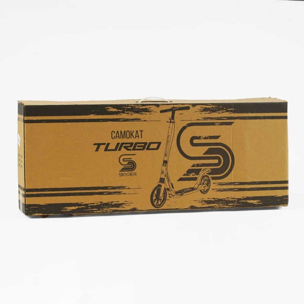 Самокат Skyper "Turbo" TR-23699 (4) сталева рама, ручне дискове гальмо, діаметр PU коліс - 200мм, 2 амортизатори, в коробці