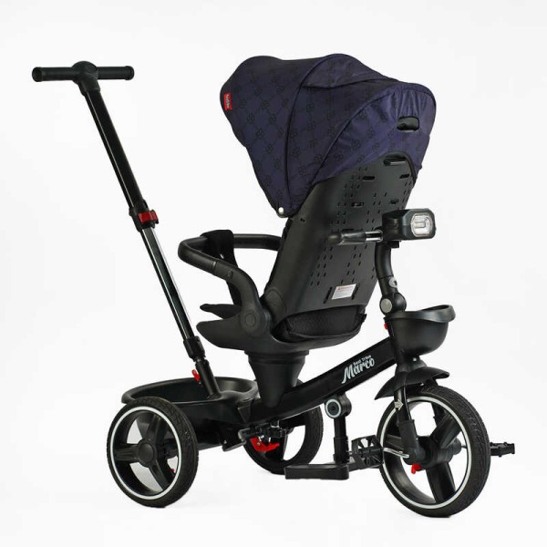 Велосипед 9155 / 331-09 BestTrike "Marco" (1) поворотне сидіння, складне кермо, колеса з прогумованим PU, кошик, телескопічна ручка, фара музична