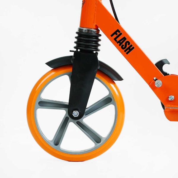 Самокат двоколісний "Best Scooter" FL-80811 (4) сталева рама, ручне гальмо, колеса PU 200мм, 1 амортизатор передній