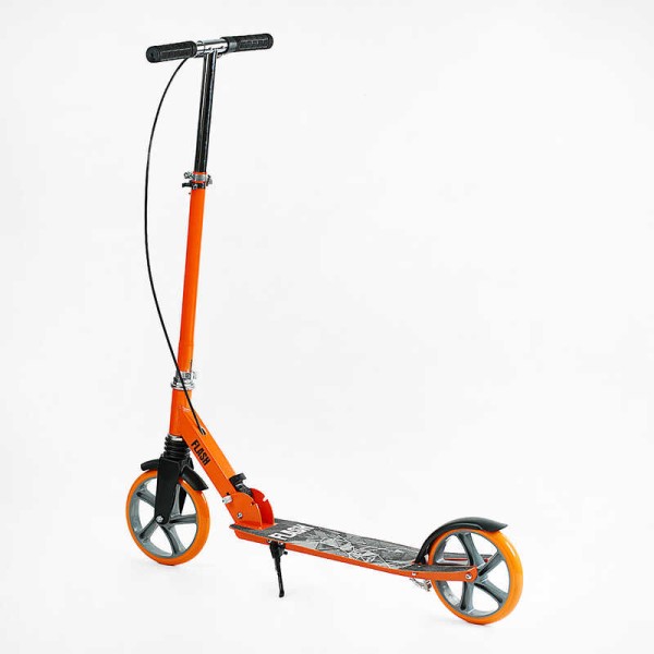 Самокат двоколісний "Best Scooter" FL-80811 (4) сталева рама, ручне гальмо, колеса PU 200мм, 1 амортизатор передній