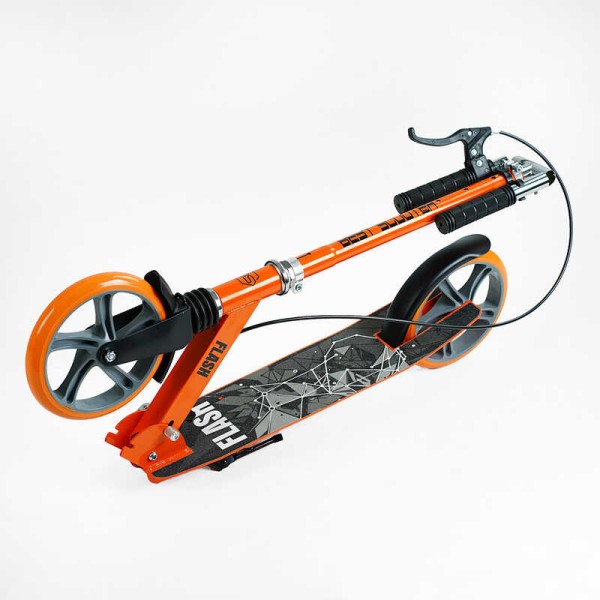 Самокат двоколісний "Best Scooter" FL-80811 (4) сталева рама, ручне гальмо, колеса PU 200мм, 1 амортизатор передній