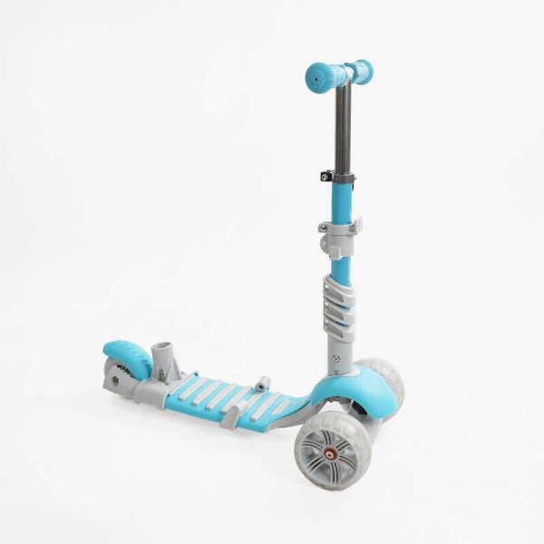 Самокат 5в1 P-92401 (1) Best Scooter, з ДОП. КОЛЕСАМИ, захисний бампер, PU колеса зі світлом