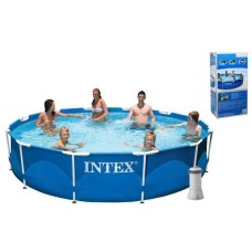 Intex Басейн каркасний 28212 NP фільтр/насос мережа 220-240 В, 366х76см, 6503л
