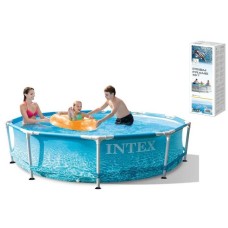 Intex Бассейн каркасный 28206 NP круглый, диаметр 305см, высота 76см, объем 4485л, в коробке