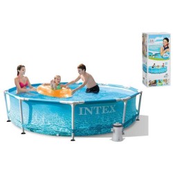 Intex Басейн каркасний 28208 NP круглий, діаметр 305см, висота 76см, насос-фільтр (1 250 л/ч), об'єм 4485л, в коробці
