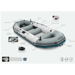 Intex Човен 68376 NP "MARINER 4" Чотиримісний, Розмір:328x145x48 см