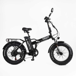 Електровелосипед Corso «Kraft» 20" дюймів KR-42117 (1) рама сталева, двигун 500W, акум. 48V15Ah, Shimano 7 швидкостей, зібраний на 75, у коробці