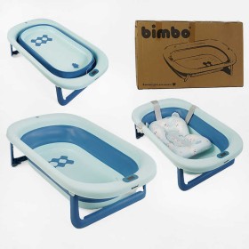 Ванна BM-40255 (1) Bimbo, 79х47х21 см, розкладна, клапан зливу, розкладні ніжки, електронний датчик температури, матрац