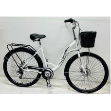 Велосипед міський Corso Liberty 28" дюймів LR-28014 + КОШИK, сталева рама 20", Shimano 7 швидкостей, корзина, багажник