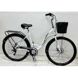 Велосипед міський Corso Liberty 28" дюймів LR-28014 + КОШИK, сталева рама 20", Shimano 7 швидкостей, корзина, багажник