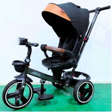 Велосипед 9155/315-40 BestTrike "Marco" поворотне сидіння, складне кермо, колеса з прогумованим PU, кошик, телескопічна ручка, фара музична