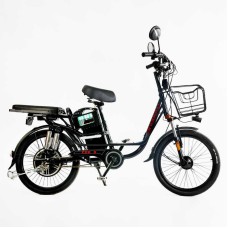 Електровелосипед Corso «Shadow» 22" дюймів SH-9038-7 / 9083-7 / C-31 !!!!! (1) рама сталева, двигун 500W, акум. 48V20AH, корзина, покришки 22*1.95