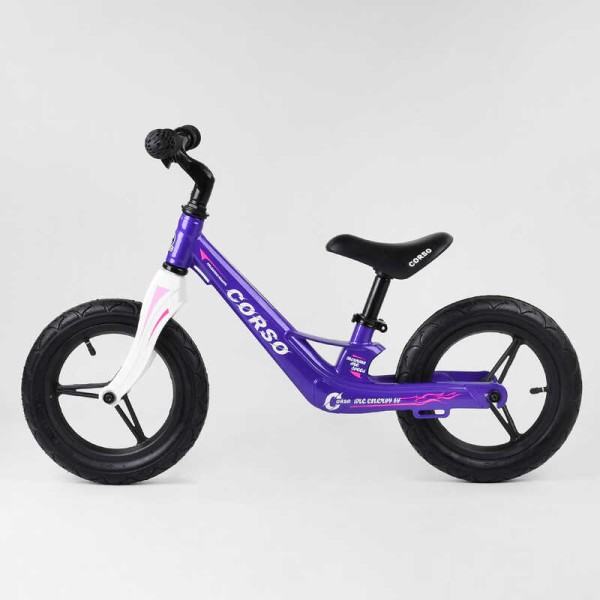 Велобег Corso 22709 (1) колеса 12" надувные, магниевая рама, магниевый руль, в коробке