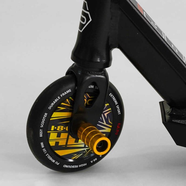 Самокат трюковый N- 01801 "Best Scooter" (2) "HOP", HIC-система, ПЕГИ, алюминиевый диск и дека, колёса PU, d=120мм, ширина руля 58 см