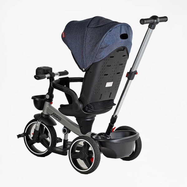 Велосипед 9155/303-19 BestTrike "Marco" поворотне сидіння, складне кермо, колеса з прогумованим PU, кошик, телескопічна ручка, фара музична